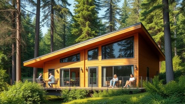 Charming modern wooden house for architectural stays to book this summer.