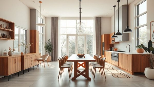 Elegant dining room showcasing popular dining room trends 2025.