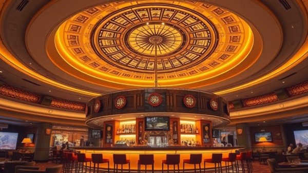 Luxurious restaurant bar showcasing the theatricality of dining in Las Vegas.