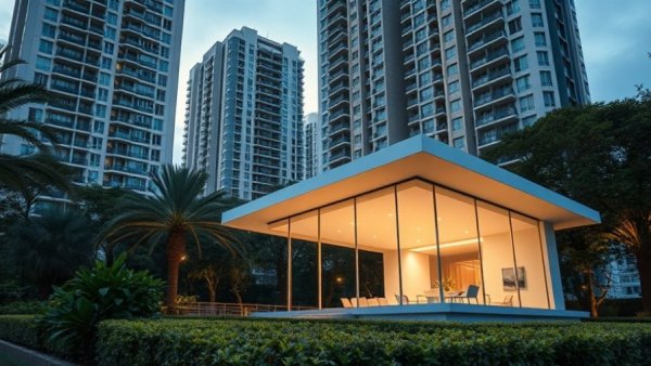 Modern minimalist pavilion in São Paulo with sleek design.