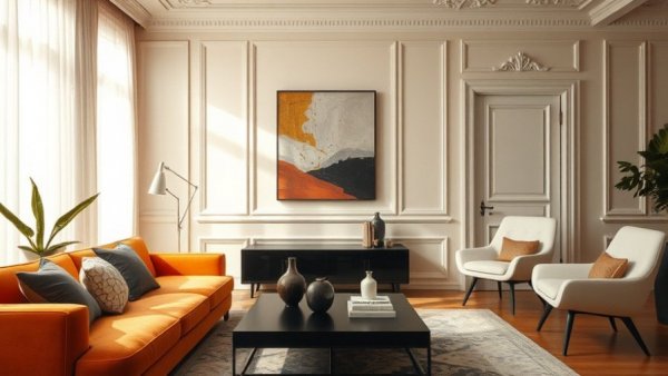 Elegant Madrid apartment renovation with a modern living room