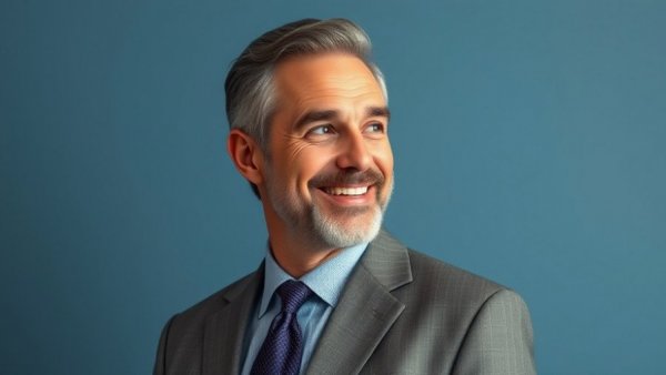 Distinguished man in suit, showcasing luxury real estate connection.