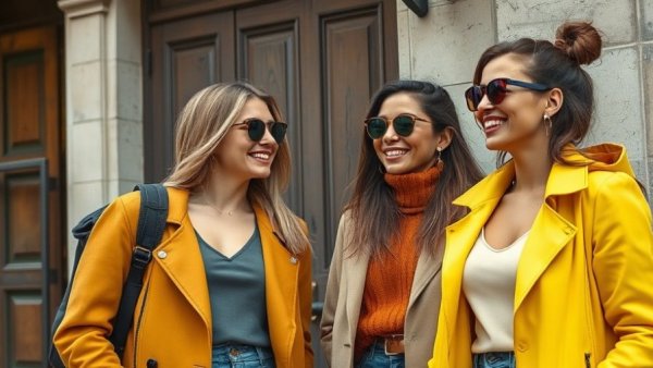 Live like Emily in Paris: Chic women in vibrant outfits on Paris street.