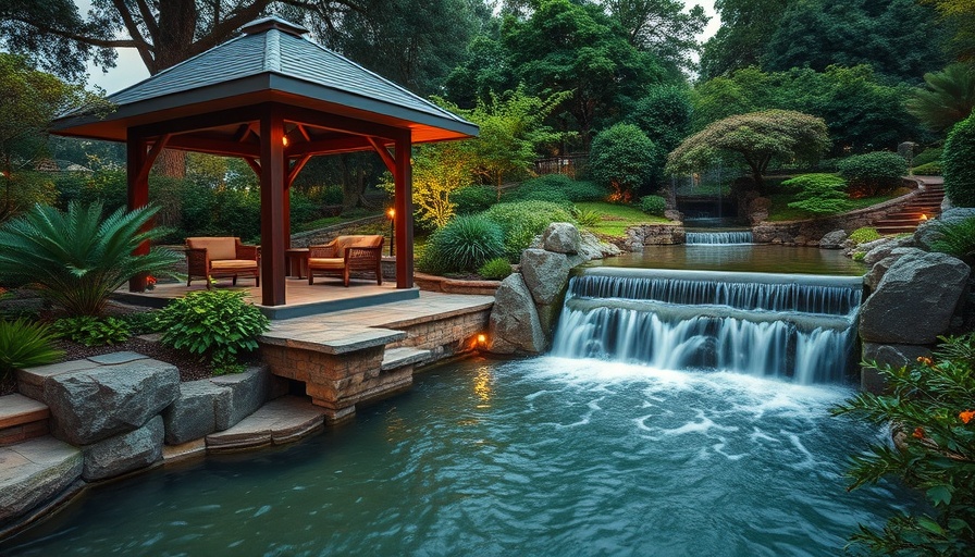 Landscape renovation with a serene garden and modern gazebo.