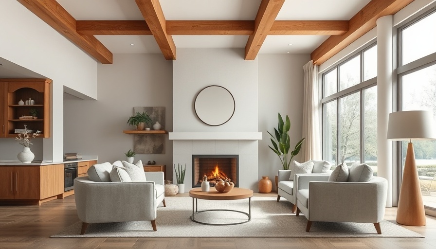 Cozy modern living room perfect for aging in place.