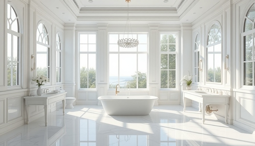 Luxury white bathroom interior showcasing modern construction project.