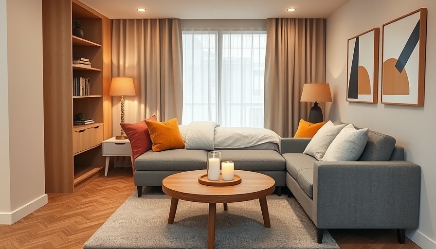 Modern small space design with cozy bedroom nook and living area