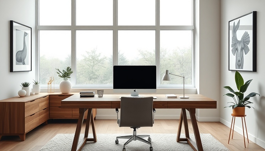 Modern home office with digital decluttering tips in mind.