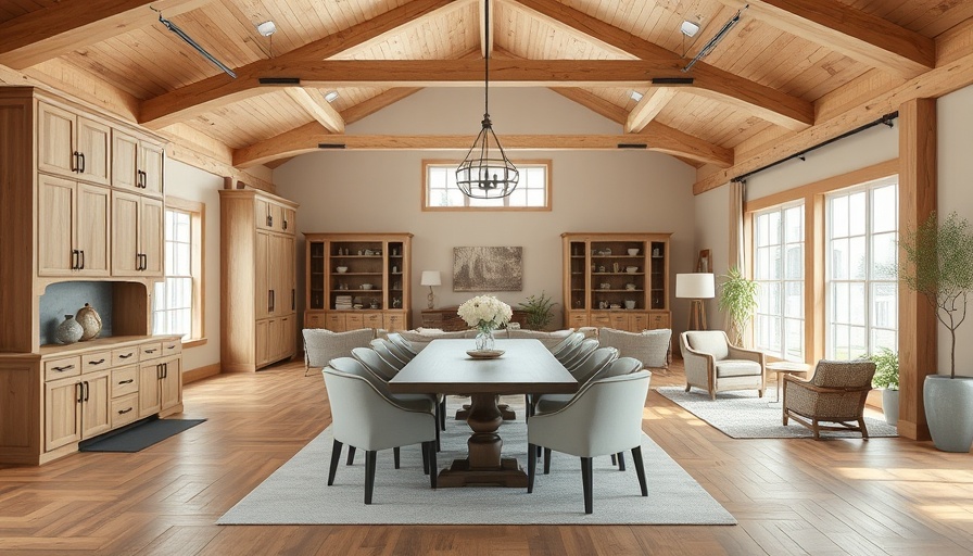 Former horse barn renovation with modern interior design and dining area.