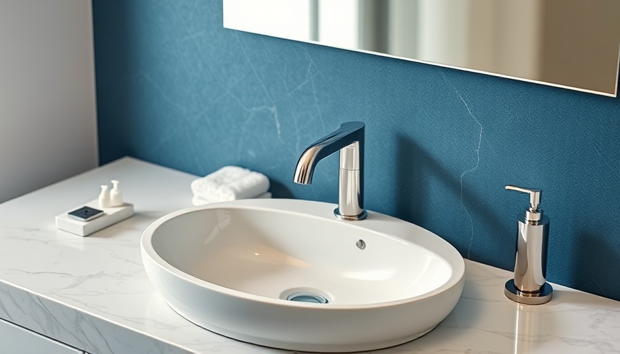 Modern bathroom sink with sleek fixtures, Kitchen and Bath Fixtures Trends 2025.