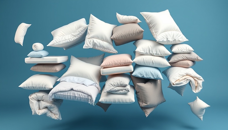 Assorted bedding items on blue background for Best Mattress Sales 2025.