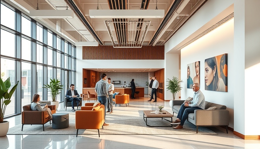Modern KPF New York City office renovation with open lounge area.