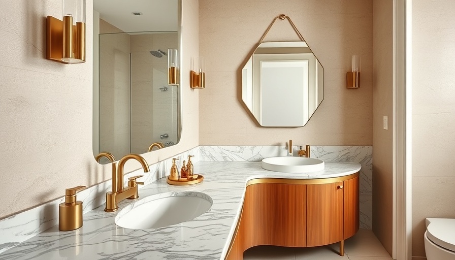 Elegant bathroom showcasing glass sconces trend 2025.