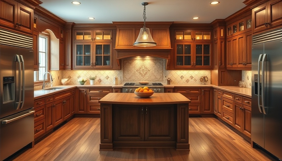 Classic kitchen with wood cabinets and stainless steel appliances.