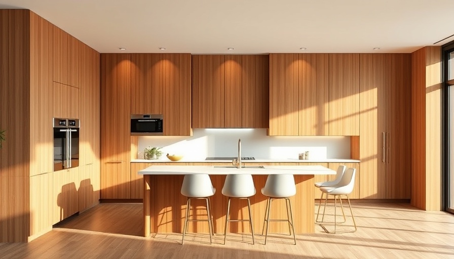 Modern kitchen with beautiful wood cabinetry and elegant design.