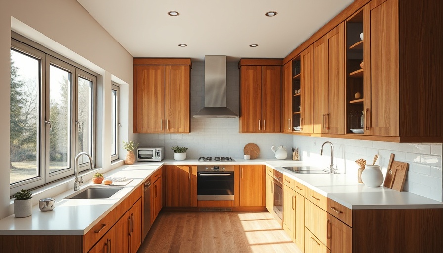 Spacious kitchen remodel transformation with wooden cabinets and bright lighting.