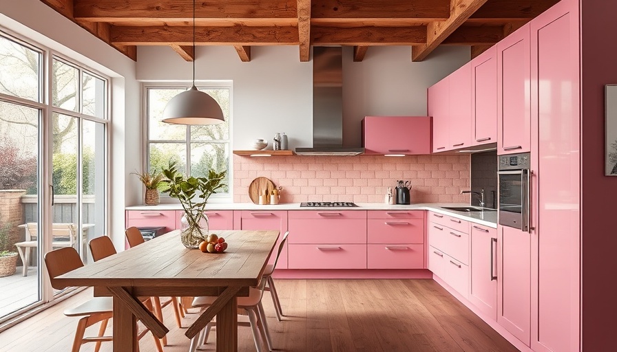Stylish kitchen with bold beautiful cabinet colors and modern elements.