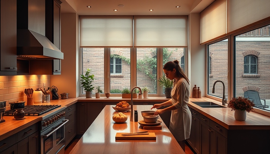 Luxury home design in New York City, elegant kitchen with ambient lighting.