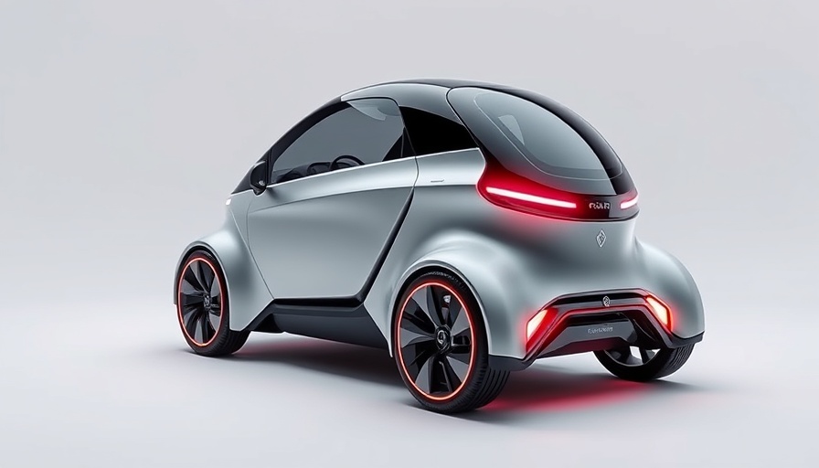 Futuristic small electric car symbolizing small cars renaissance.