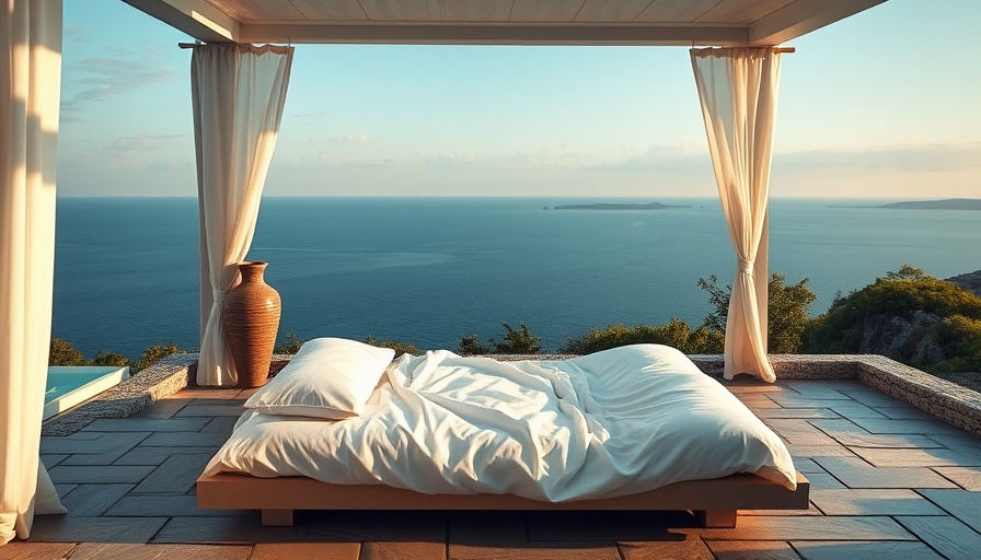 Frette Sheets Review 2025: Luxurious outdoor bed with ocean view.