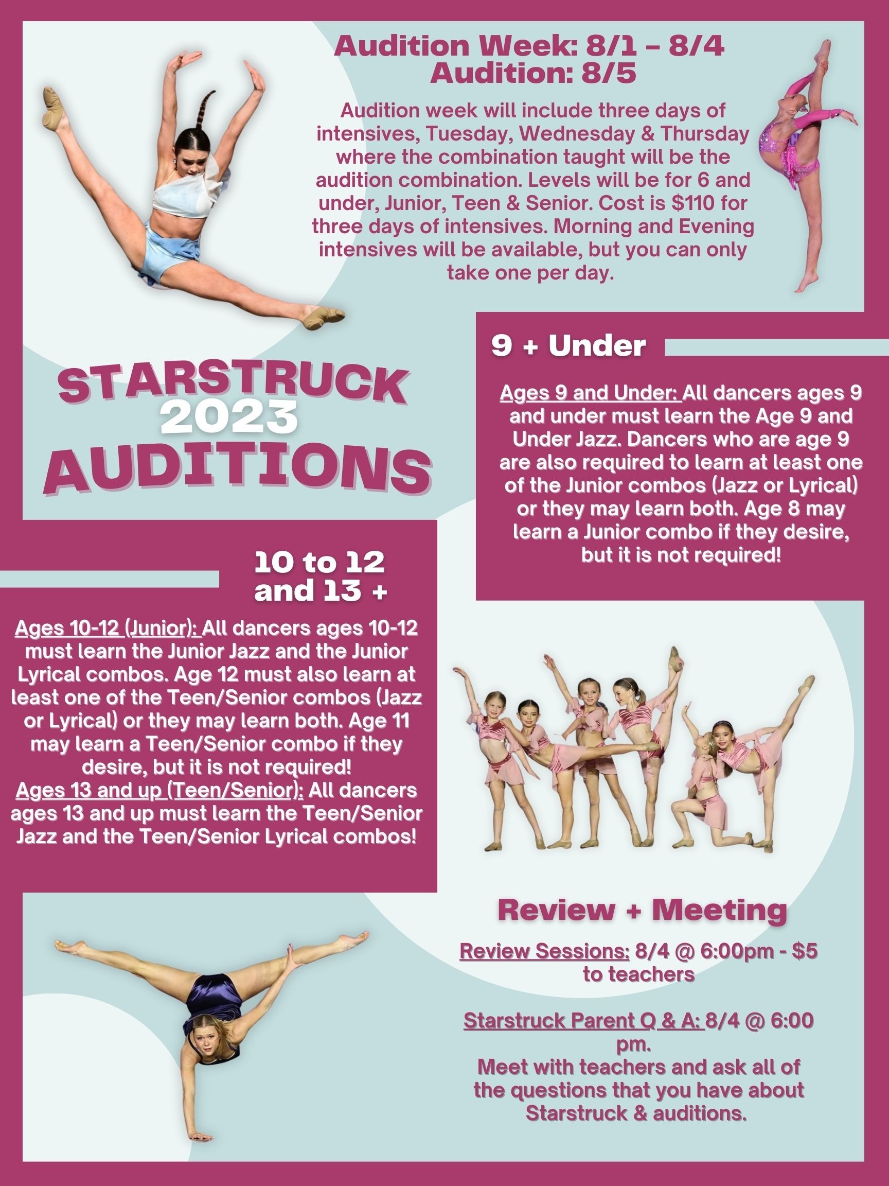 Starstruck Performing Arts Academy group Summer Series Info