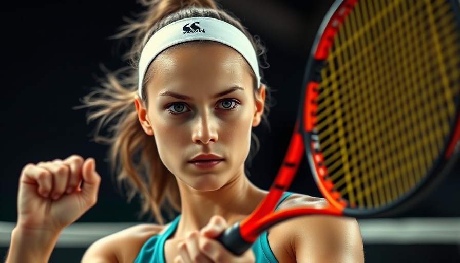 Victoria Mboko at tennis match showcasing intense focus