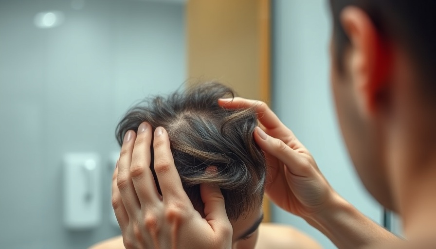 Close-up of a head with hair thinning, alopecia and immune system context.
