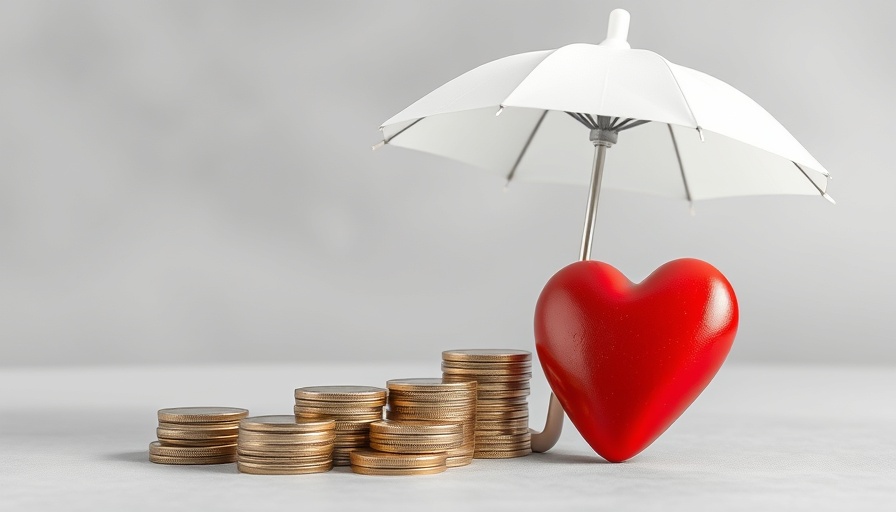 Financial safety net for your health illustrated by coins and heart.