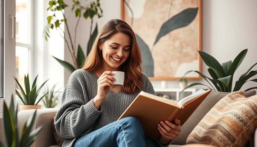 Woman practicing Ayurvedic rituals for fall in cozy room.