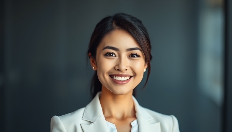 Confident woman in white shirt smiling at TDC's Rendez-vous conference.