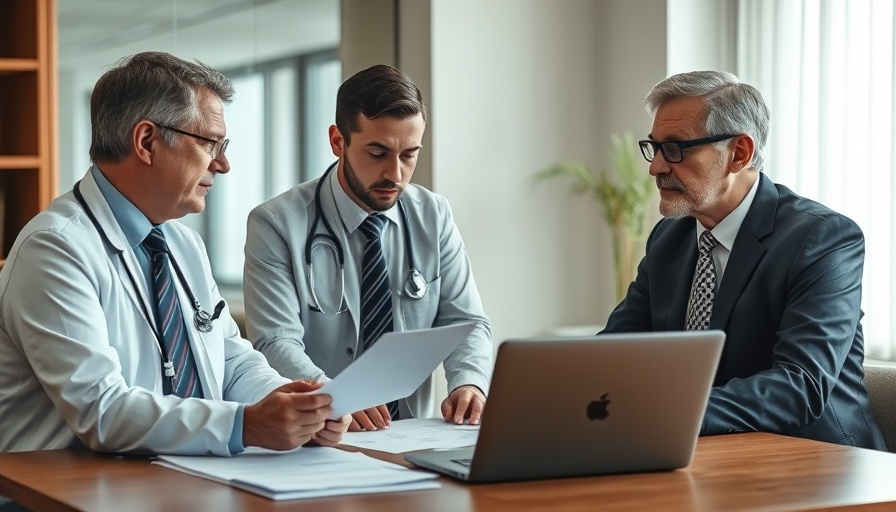Professional meeting on legal help with your health in office.