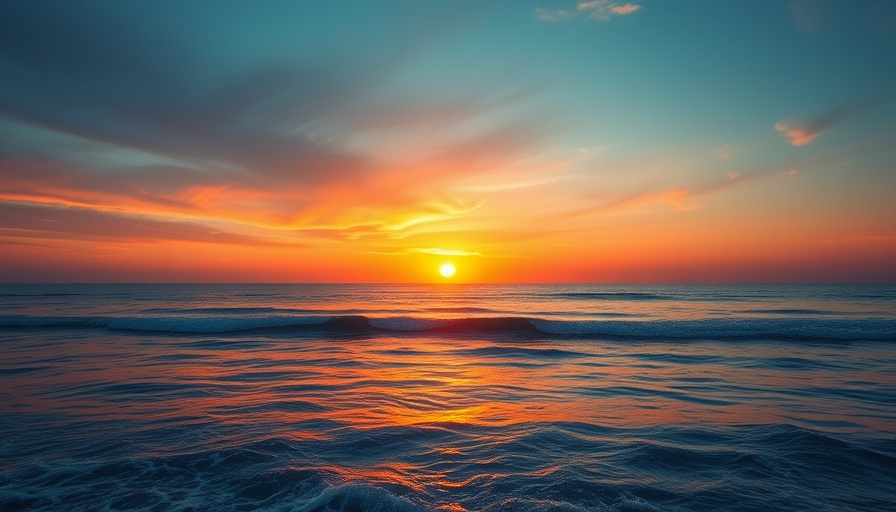 Deep Relaxation for Families meditation scene with serene sunset.