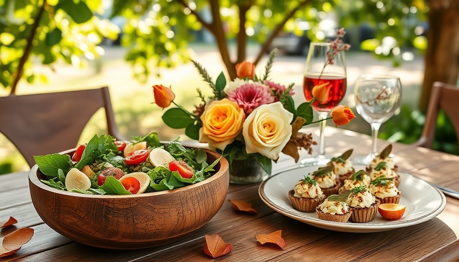 Effortless fall dinner party menu setup with salad and appetizers.