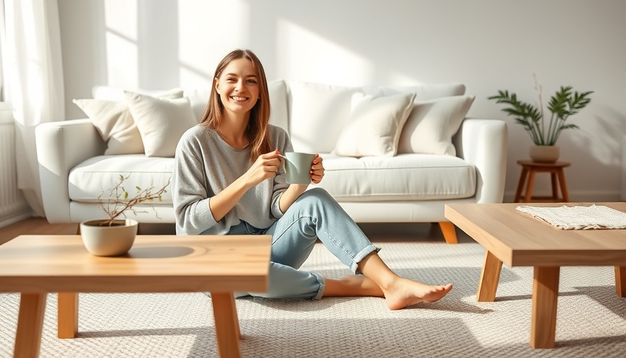 Young woman enjoying DIY Immunity Tea in a cozy living room.