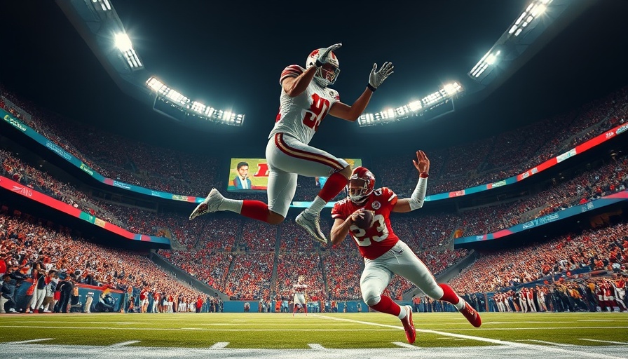 Lions vs Chiefs intense leap during halftime analysis.