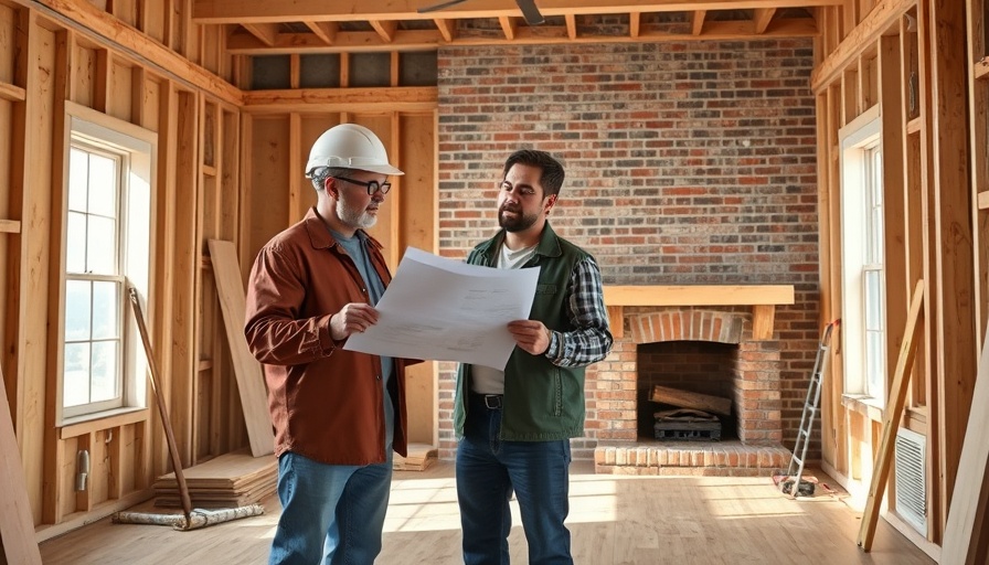 Home renovation planning in progress with two professionals.