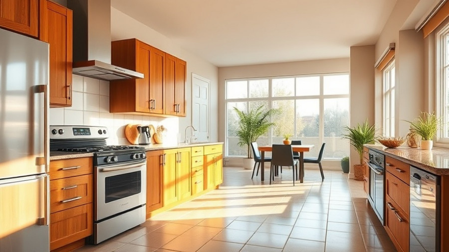Colorful kitchen transformation with wooden cabinets and natural lighting.