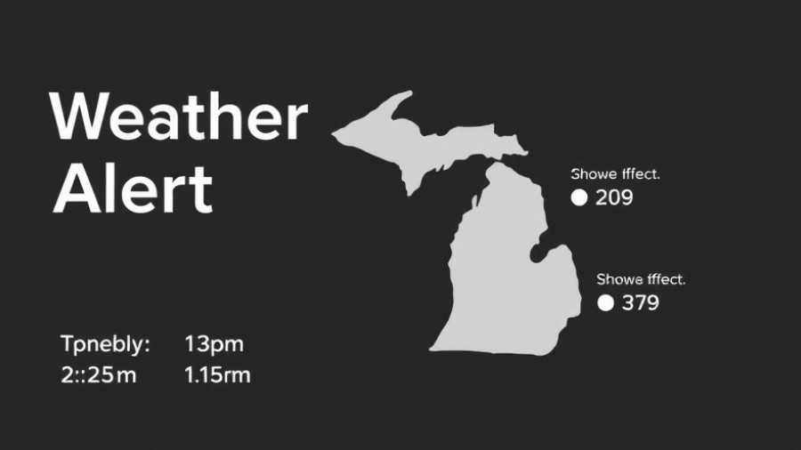 Michigan weather alert for showers with map and details.
