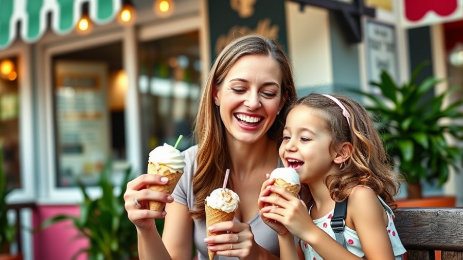 Butter Mom Parenting Tips: Mother and daughter laughing with ice cream cones.