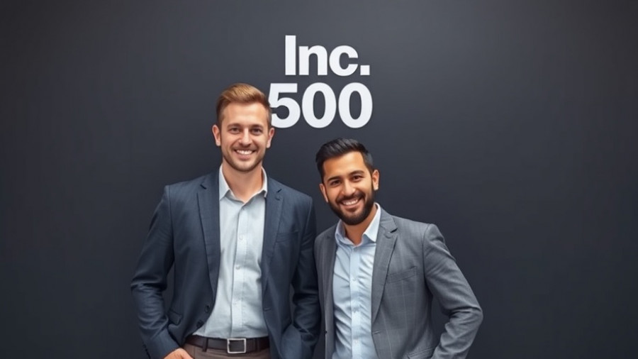 Business professionals posing at Inc. 5000 event, vibe coding save money.