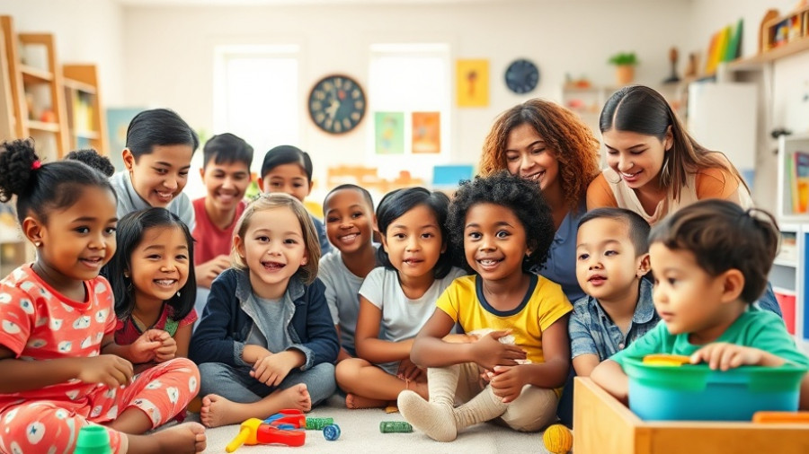 Children and caregivers in a lively New Mexico child care setting.