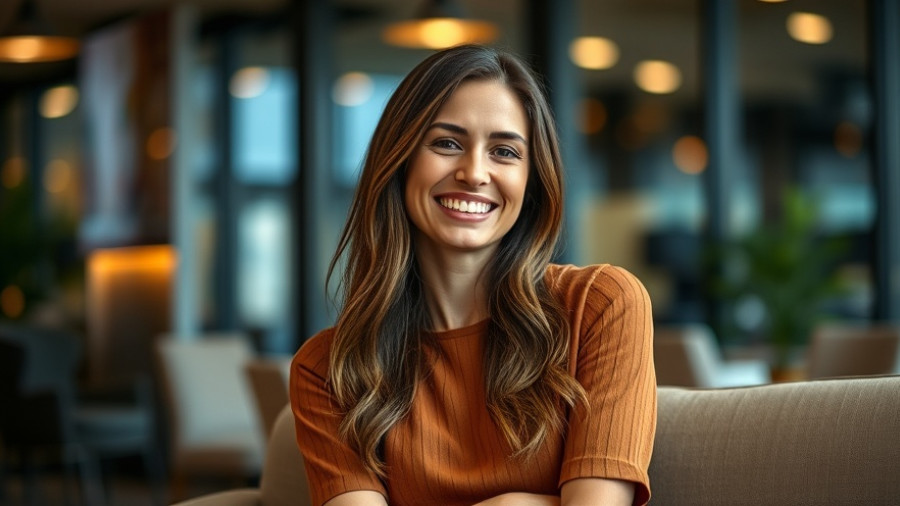 Smiling woman discussing Melinda Gates Friendship Rule in a cozy setting.