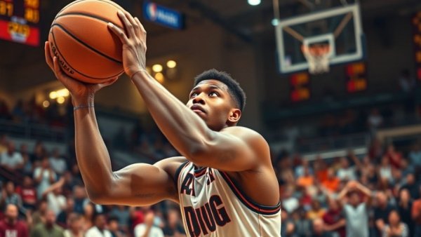 Basketball player in action during Michigan State recruiting class event.