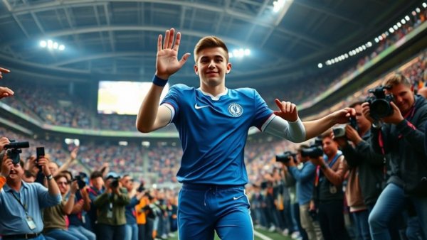 Lions injury report: Football player waving at Ford Field.