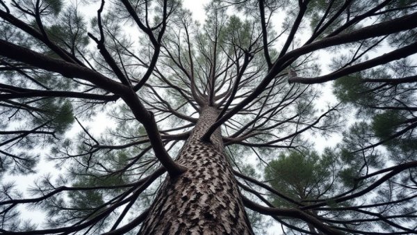 Majestic Michigan national champion tree viewed from below.