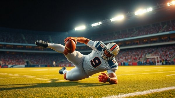 Midland Dow football regional final action scene.