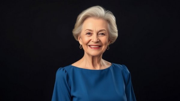 Professional woman smiling, caregiver burnout discussion