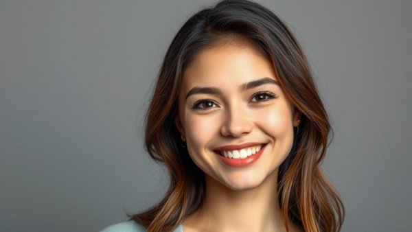 Smiling young woman symbolizing friendship during engagement.