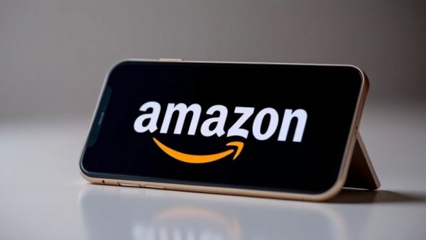 AI-Assisted Shopping concept with smartphone and Amazon.