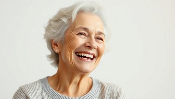 Smiling woman offering Libra daily horoscope insights.